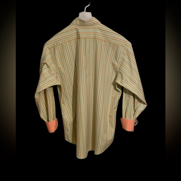 Men's TaylorByrd Button-Down Shirt in Citrus Green’s, Lt Blue and Coral Size XL - Picture 2 of 8